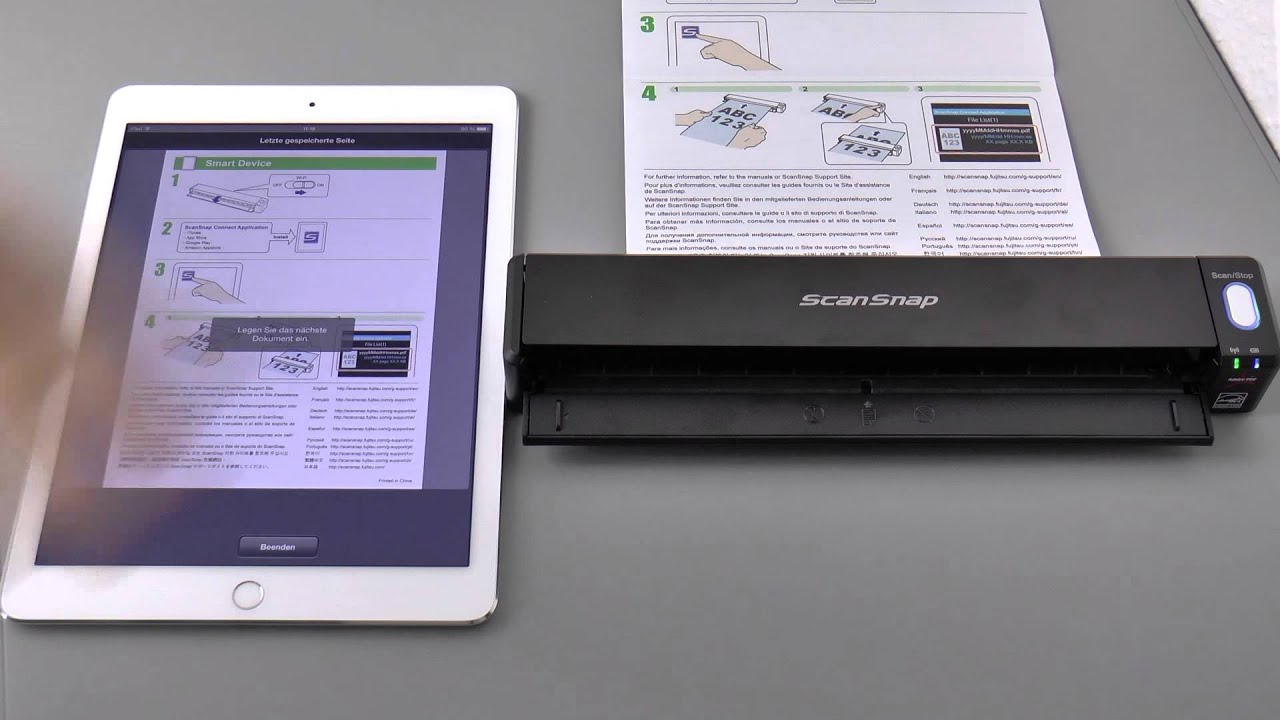 Fujitsu ScanSnap iX100 - iPhone & iPad - HD Review