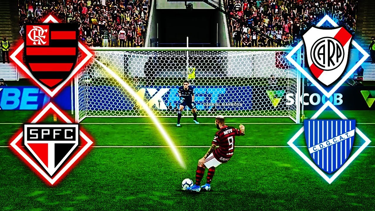 AS FINAIS DA LIBERTADORES 2019 DE PÊNALTIS COM FLAMENGO, RIVER e SÃO PAULO! PES 2020
