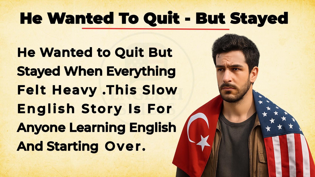 He Wanted to Quit - But Stayed 🔥 || A Slow English Story for Motivation ✅