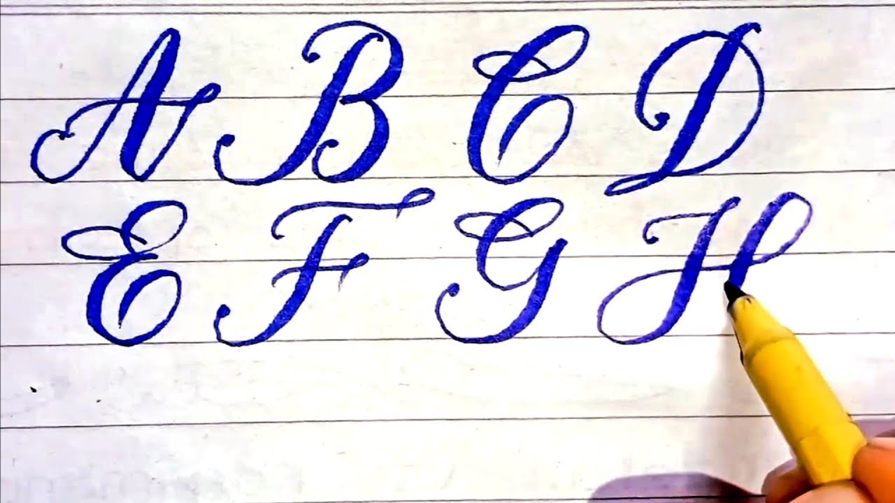 Beautiful Cursive Capital Letters with Cut Marker | Calligraphy Writing Demo