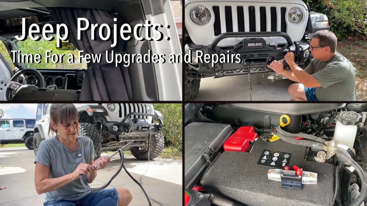 Upgrades and Repairs on my Jeep | Installing a Yankum Groove Fairlead With Locking Brummell Loop