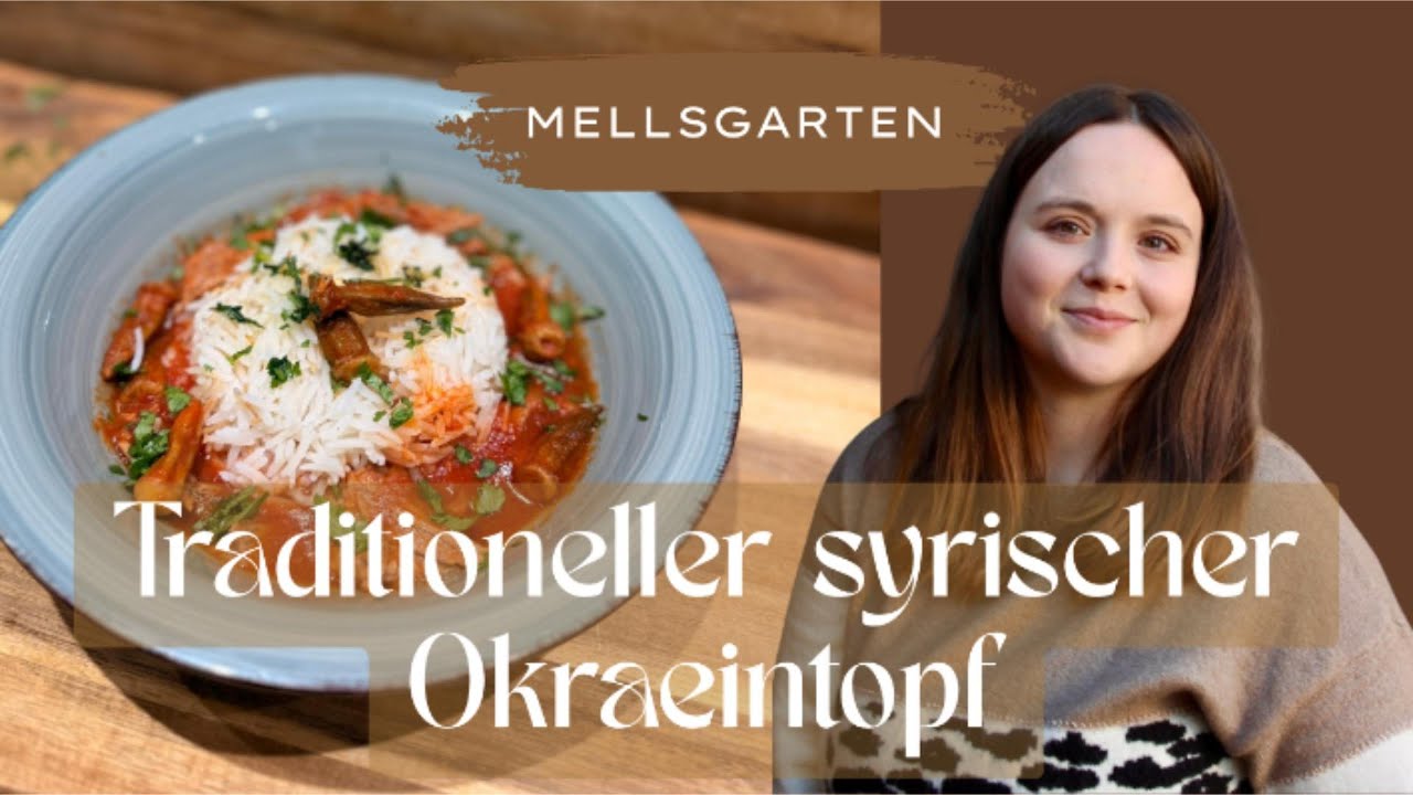 Traditioneller Okra-Eintopf mit Reis und Fleisch | بامية باللحم والأرز