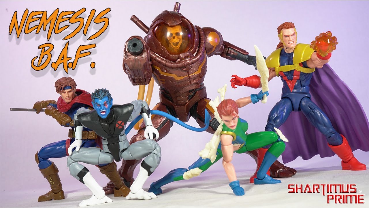 Marvel Legends GENOCIDE/Nemesis BAF, X-Force Nightcrawler, Marrow, AOA Gambit & Fabian Cortez Review