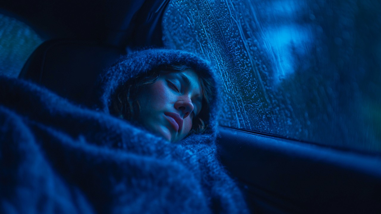 Rain Sounds in Car During Wild Night Storm – Deep Sleep Therapy