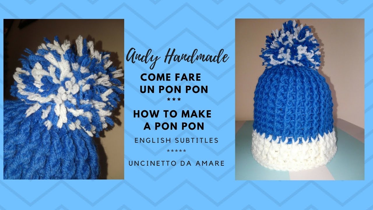 Fare un pon pon senza alcuna attrezzatura - How to make a pom pom ** English Subtitles **