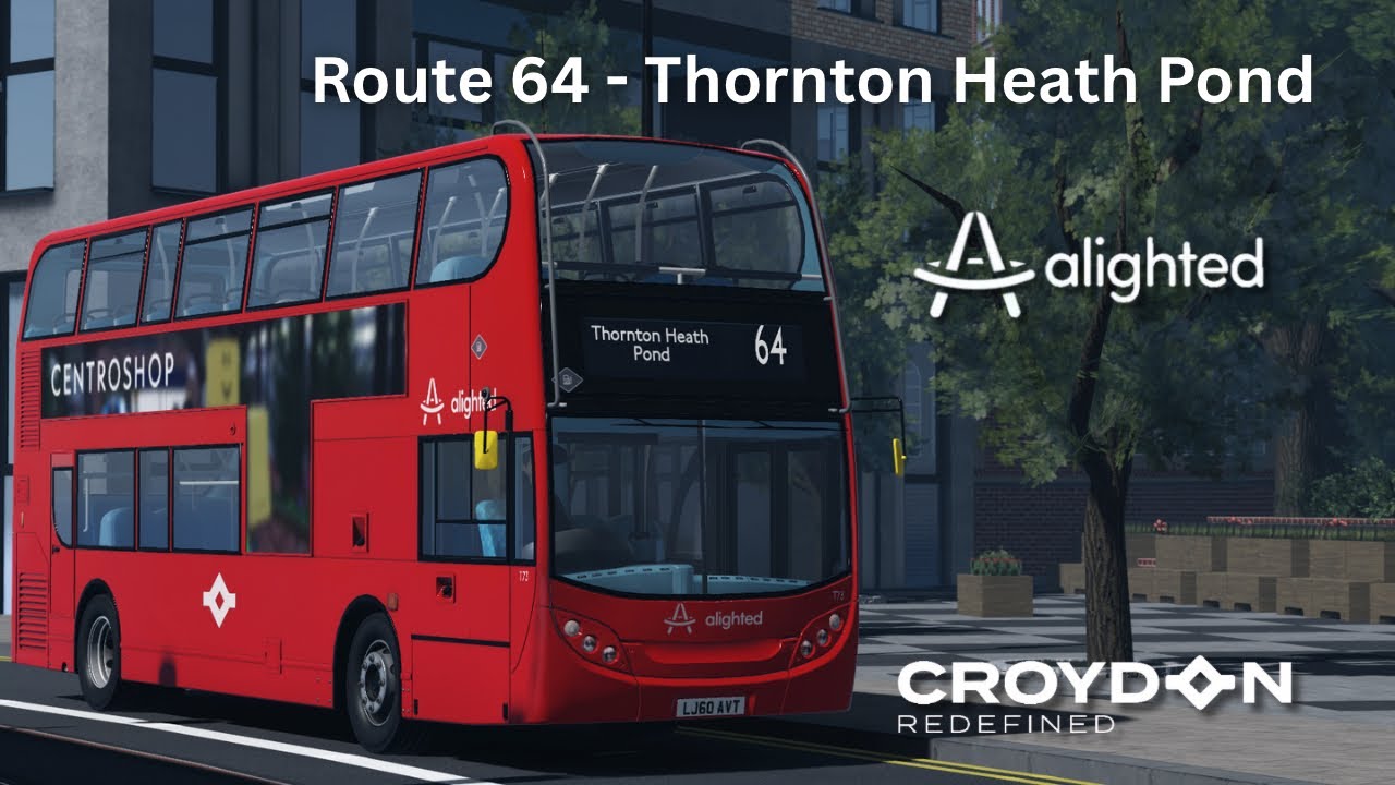 Croydon Bus Simulator | Route 64 to Thornton Heath Pond | Enviro 400 | LJ60 AYT