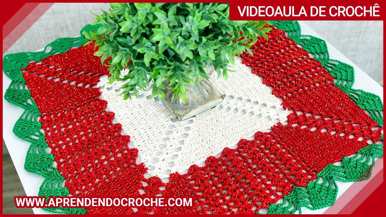 CENTRO DE MESA DE CROCHÊ NATAL / APRENDENDOCROCHÊ