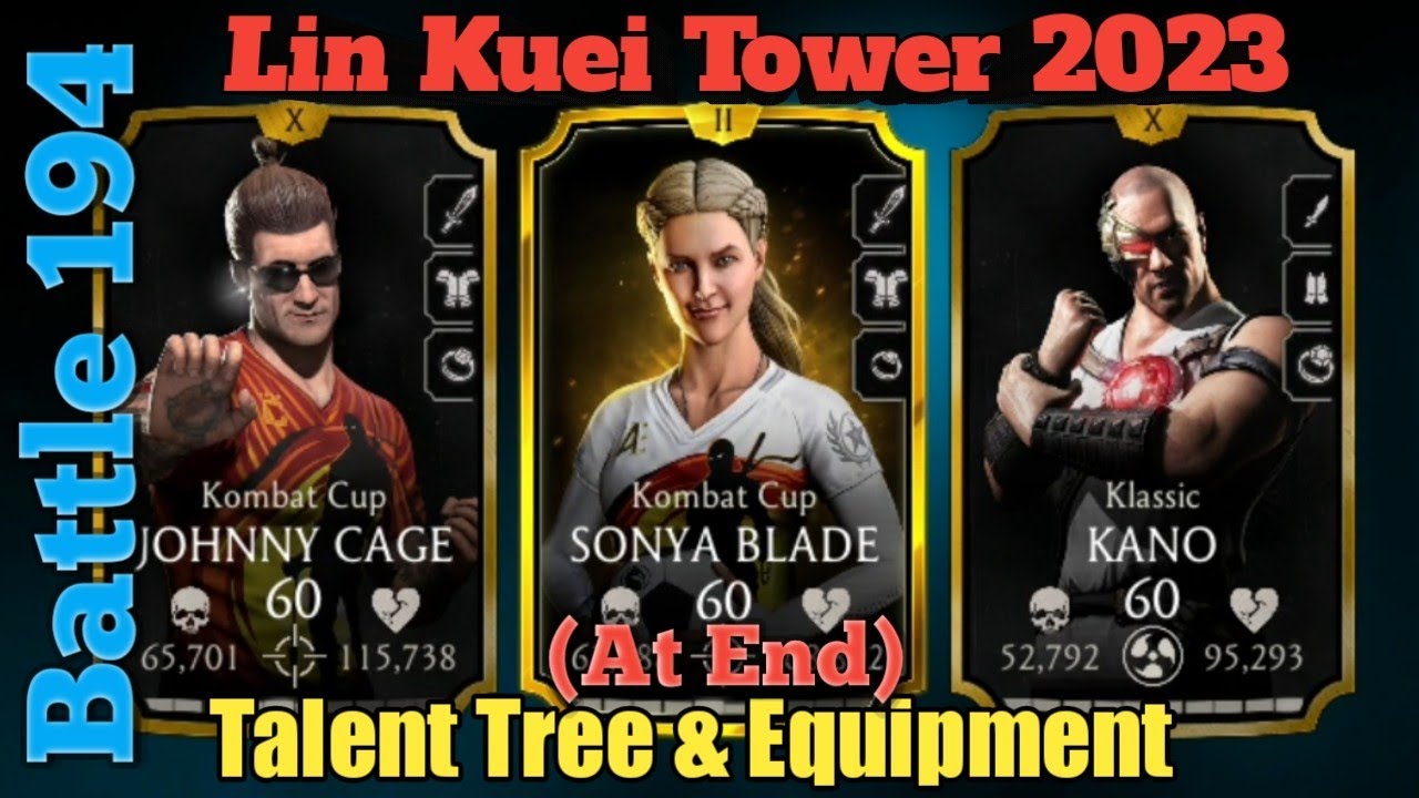 Mortal Kombat Battle 194 Lin Kuei Tower | Talent Tree & Equipment 🔥 🔥🔥