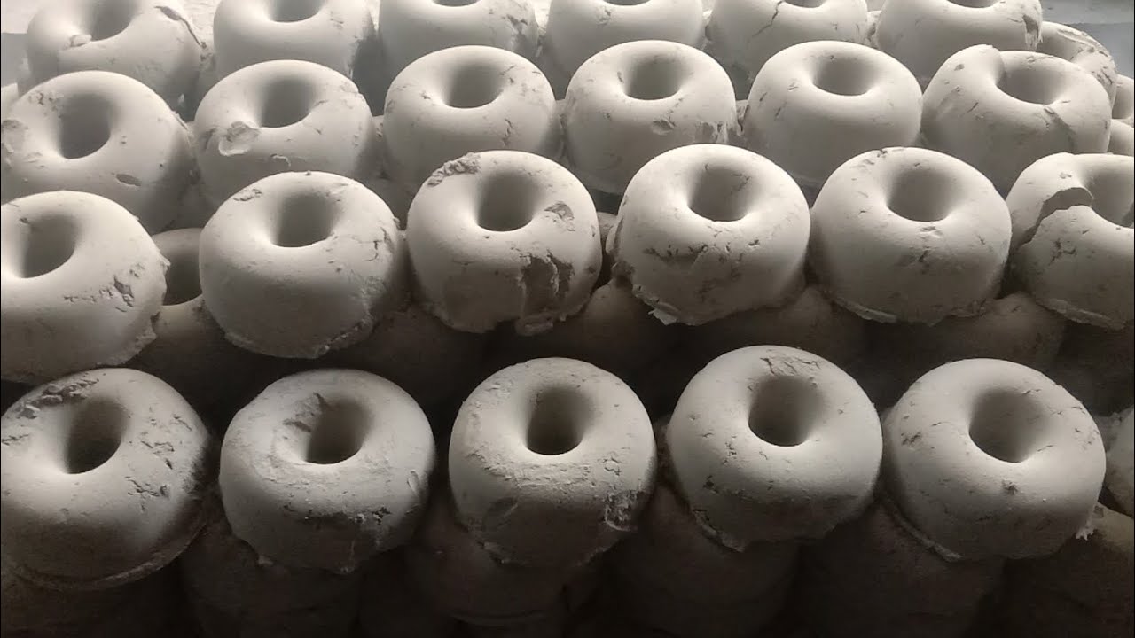 Self challenge: 110 pure cement donuts crumbling within 5 mins..?😍|Satisfying video|Asmr puppys