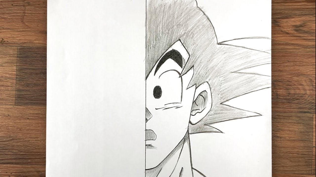 (Easy goku drawing)| How to draw Goku step-by-step | Easy tutorial for beginners 