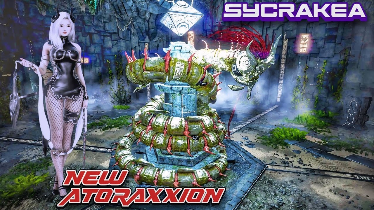 Black Desert Mobile - New Atoraxxion: Sycrakea | First time joining a Team Party | Gameplay use Lahn