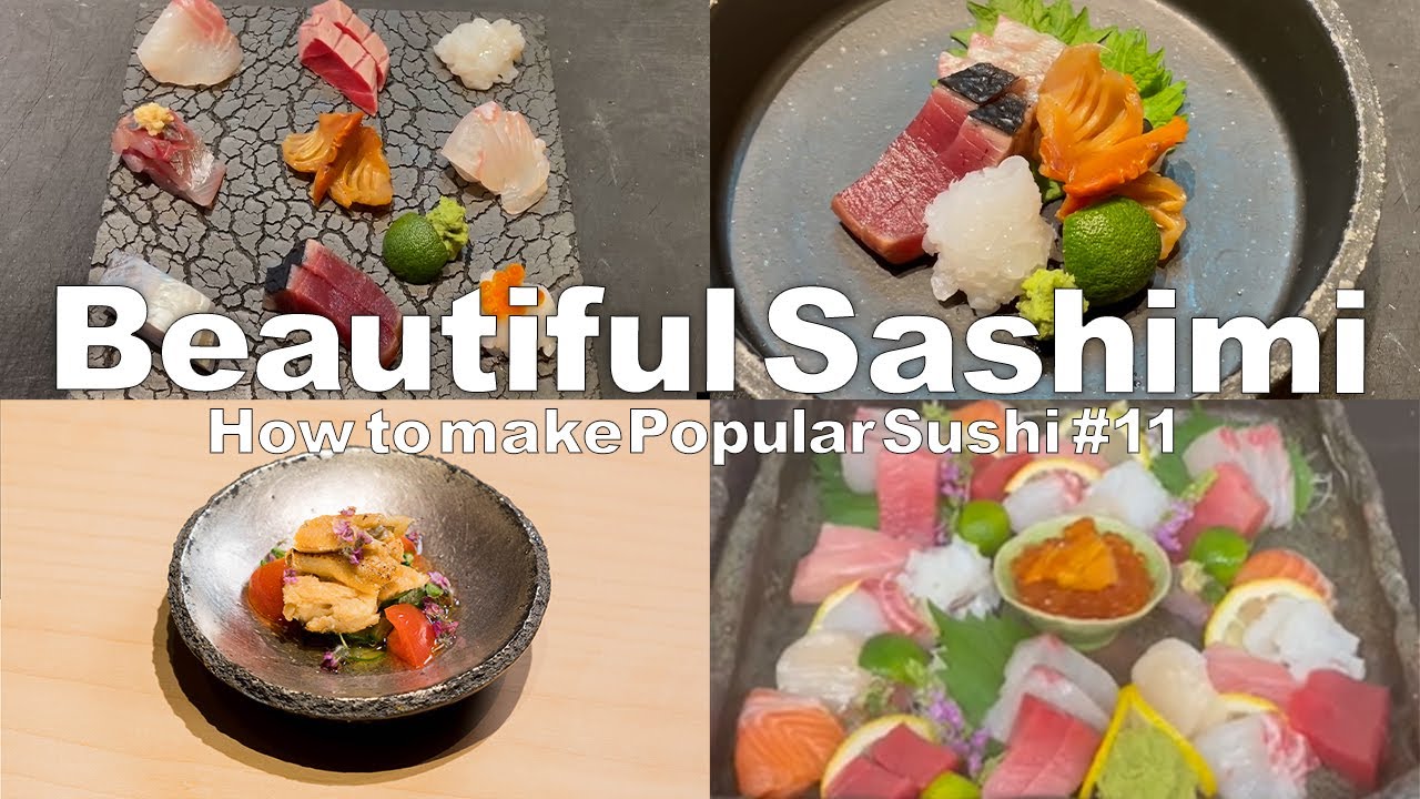 Beautiful Sashimi Plate - How to Serve Sushi (No Rice) by Michelin Sushi Chef
