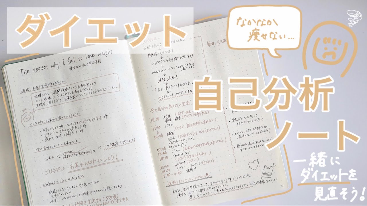 【ダイエット】📖 ダイエットに失敗した私の自己分析ノート 🐷