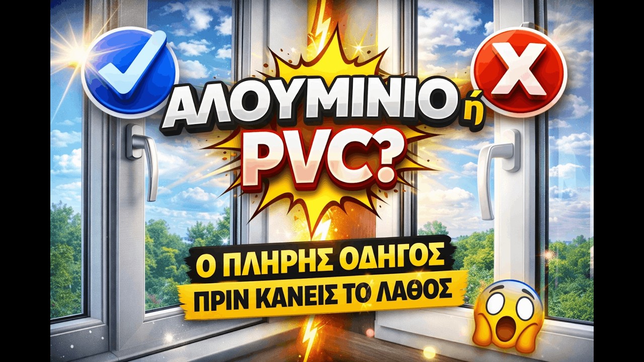 Κουφώματα 2026: Αλουμίνιο ή PVC; Μην κάνεις αυτό το λάθος