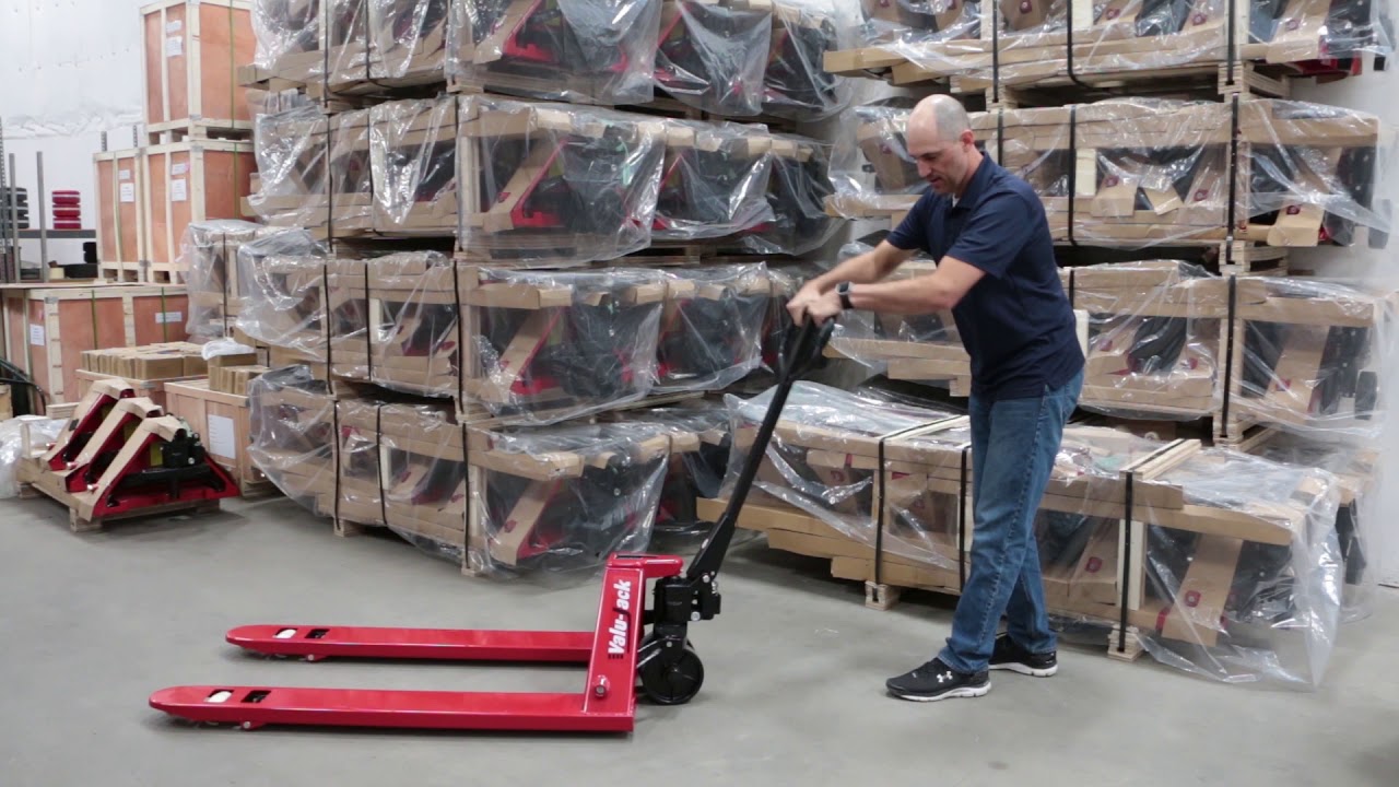 How to bleed the air out of the hydraulic unit on a Pallet jack