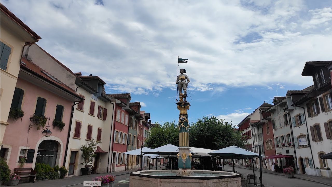 Switzerland walking tour: Le Landeron city 2025
