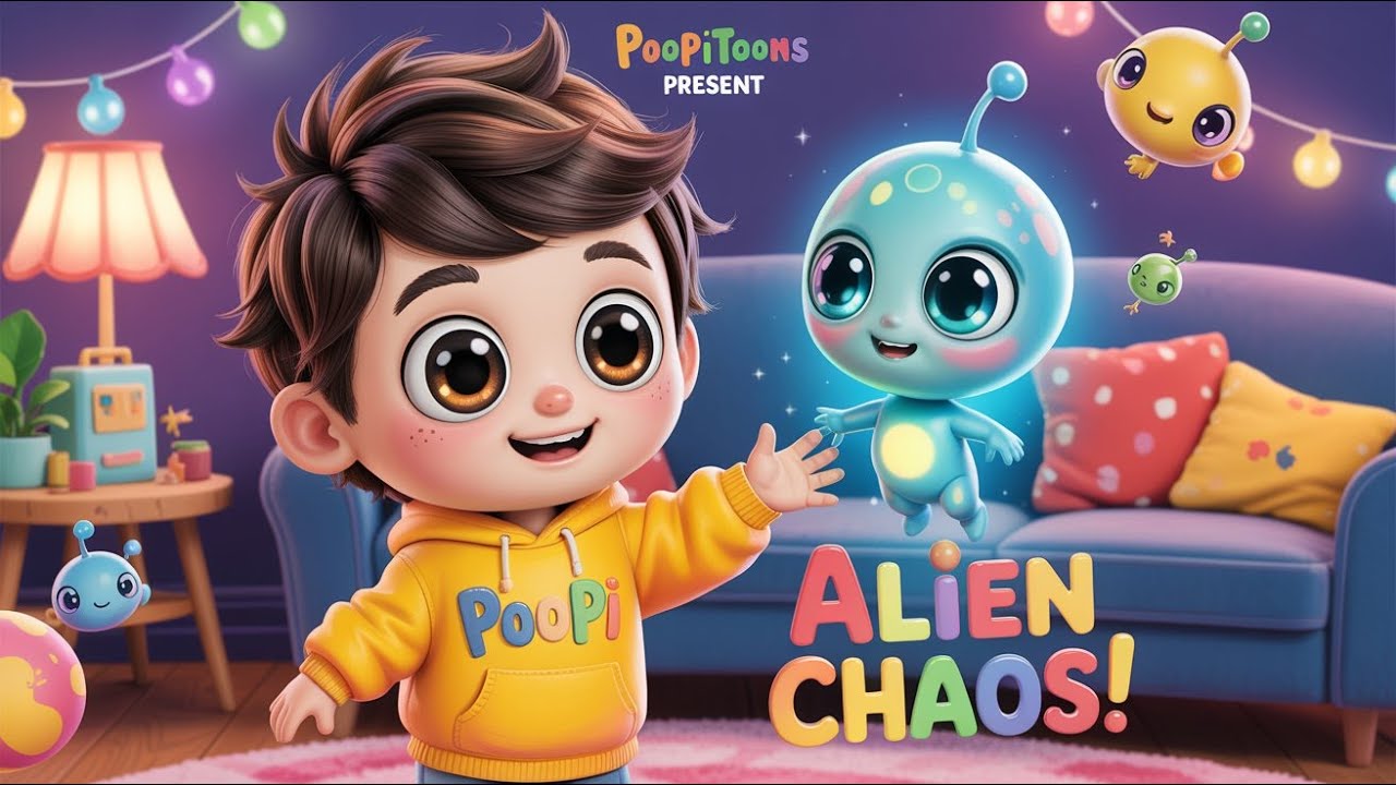 Alien in Poopi&rsquo;s House?! 😱👽 | Super Cute Cartoon Story | PoopiToons