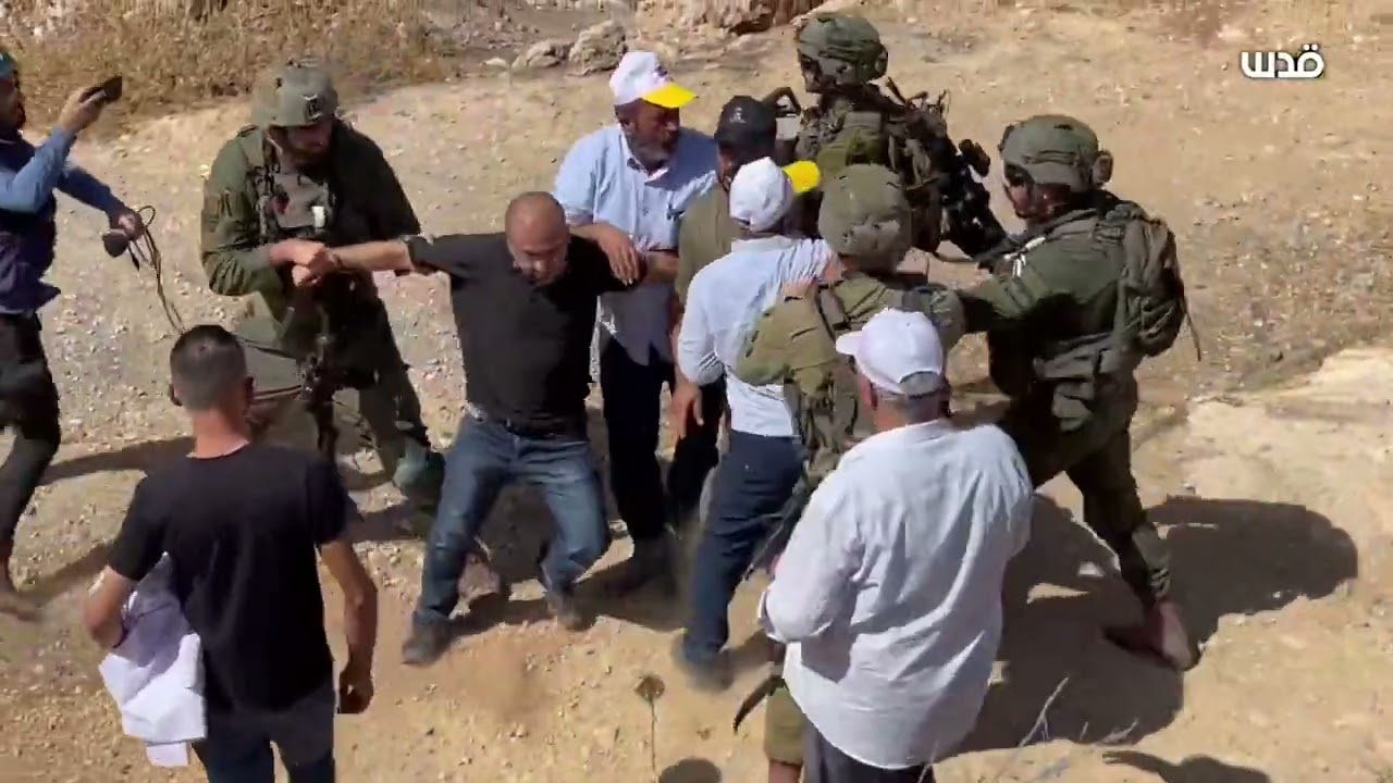 الاحتلال يقمع مسيرة ضد الاستيطان في بيت دجن شرق نابلس