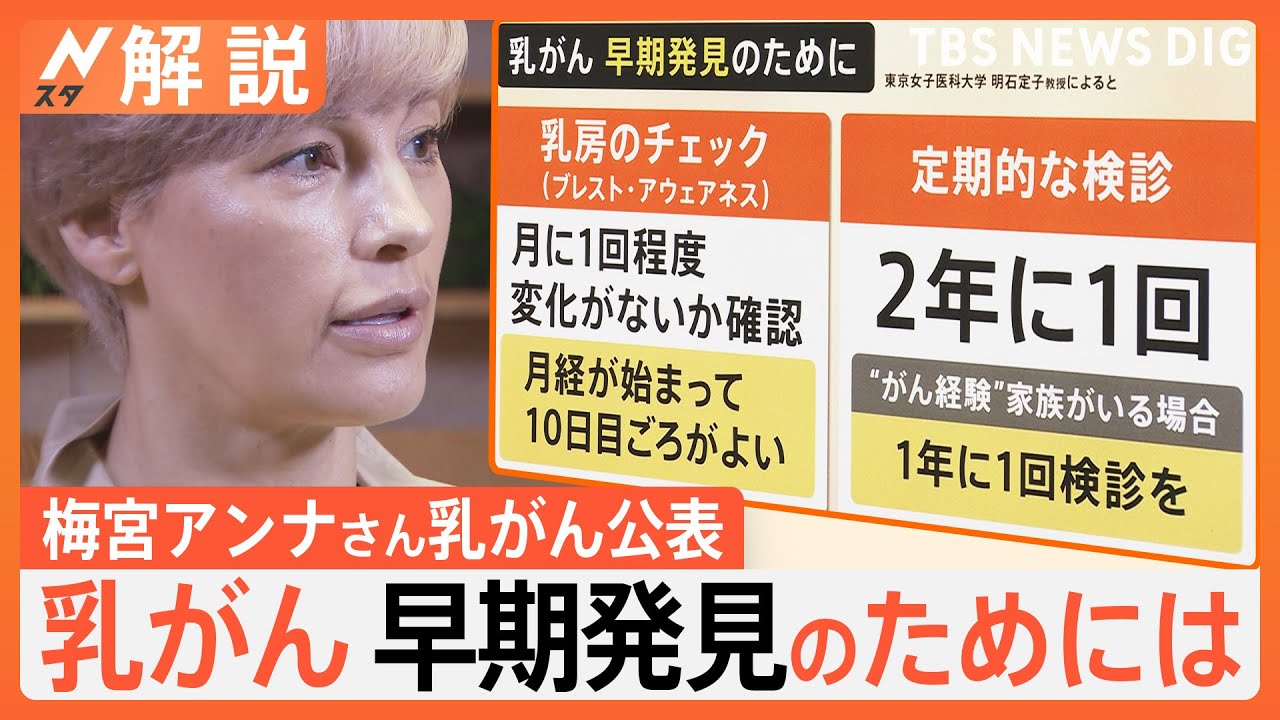 【Nスタ単独インタビュー】梅宮アンナさん乳がん告白、乳がん早期発見のために「ブレスト・アウェアネス」｜TBS NEWS DIG