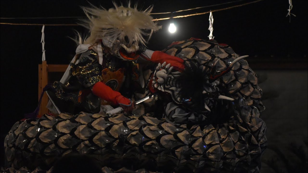 直川赤木地区祈願祭　宇目神楽保存会　「八雲払」
