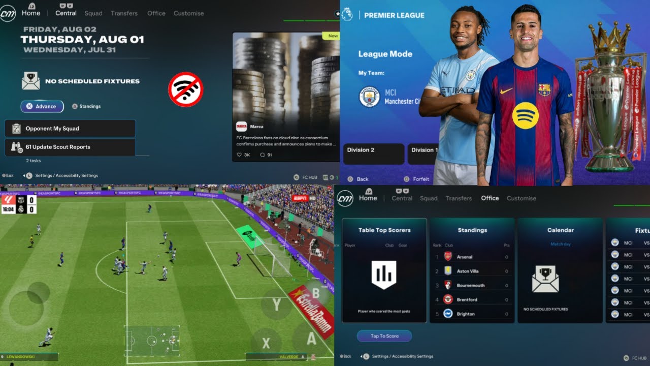 FIFA 16 MOBILE MOD EA FC 26 ANDROID OFFLINE CAREER MODE NEW FACES FORMS TRANSFERS 26/27 PS5 GRAPHICS