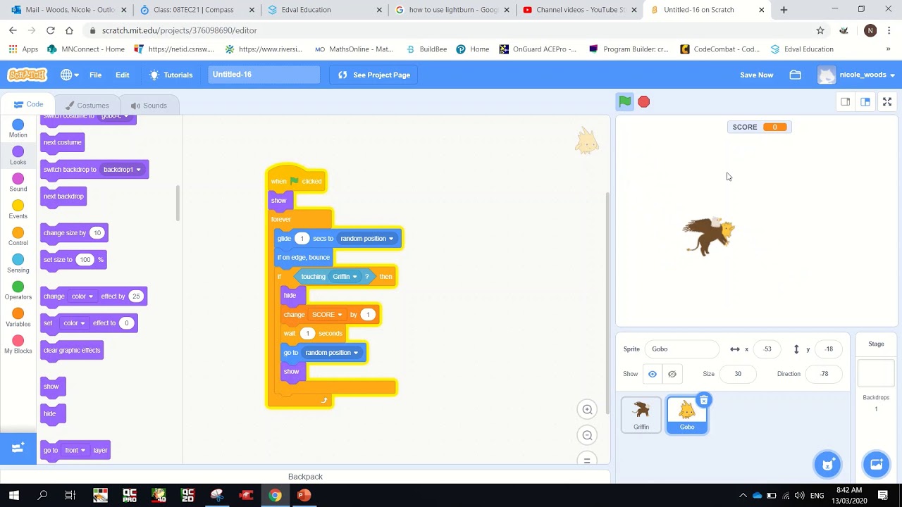How to make a chase game in Scratch