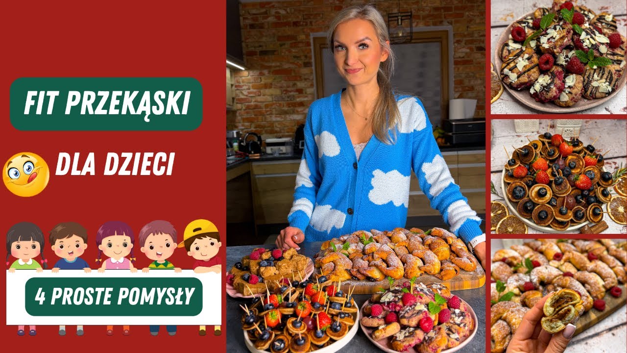 4 zdrowe przekąski dla dzieci na urodziny i nie tylko (mini pancake, rogaliki, ciasteczka)🍪