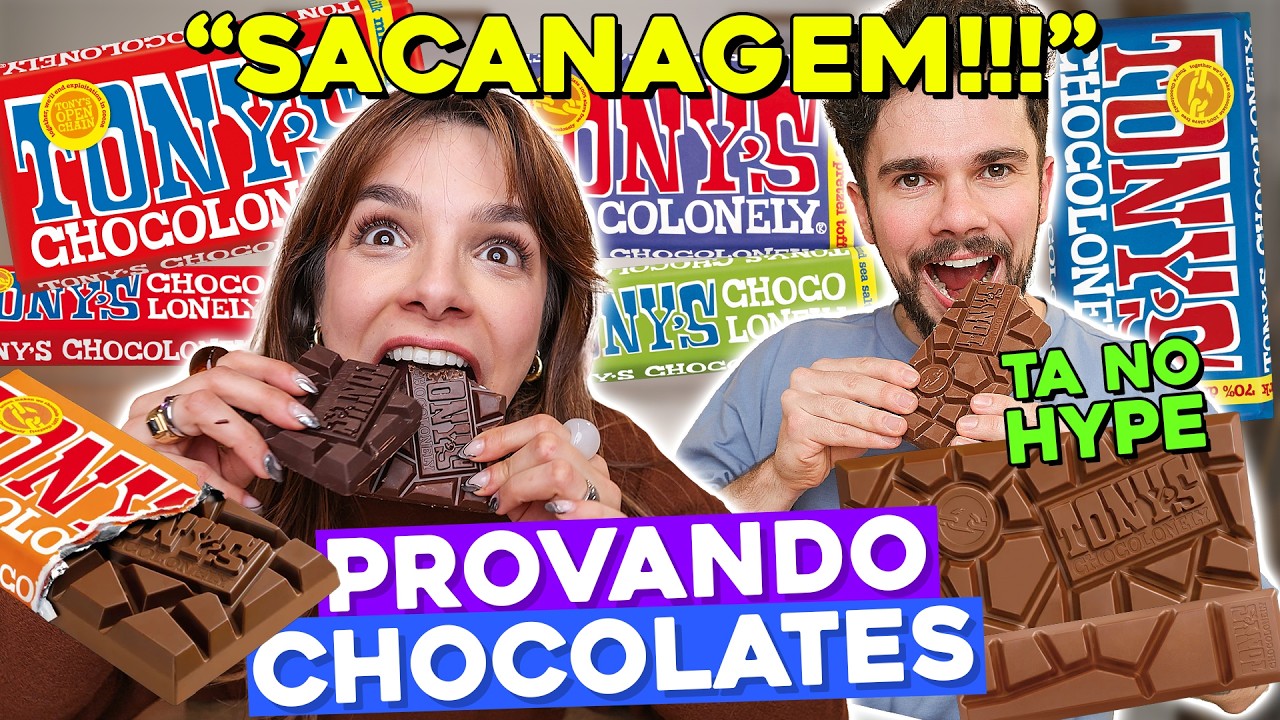 PROVAMOS O CHOCOLATE MAIS HYPADO DO MOMENTO!! | Tony's Chocolonely