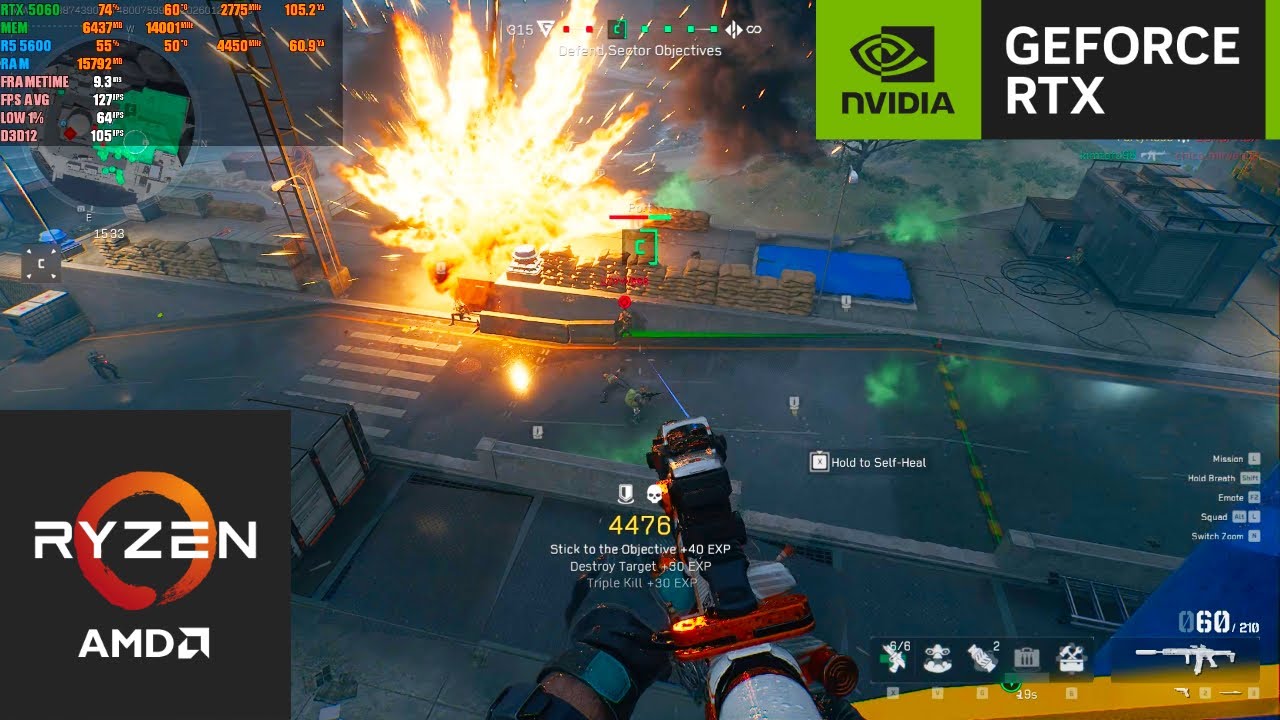Delta Force : RTX 5060 8GB | Ryzen 5 5600 (1080P / Nvidia DLSS Quality / Ultra Preset)