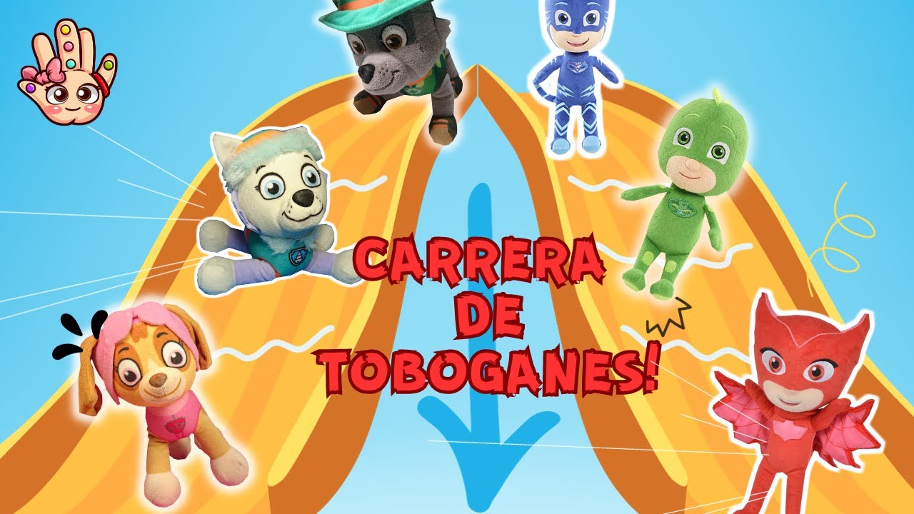 ¡CARRERA DE TOBOGANES! Patrulla Canina Vs Pj Masks