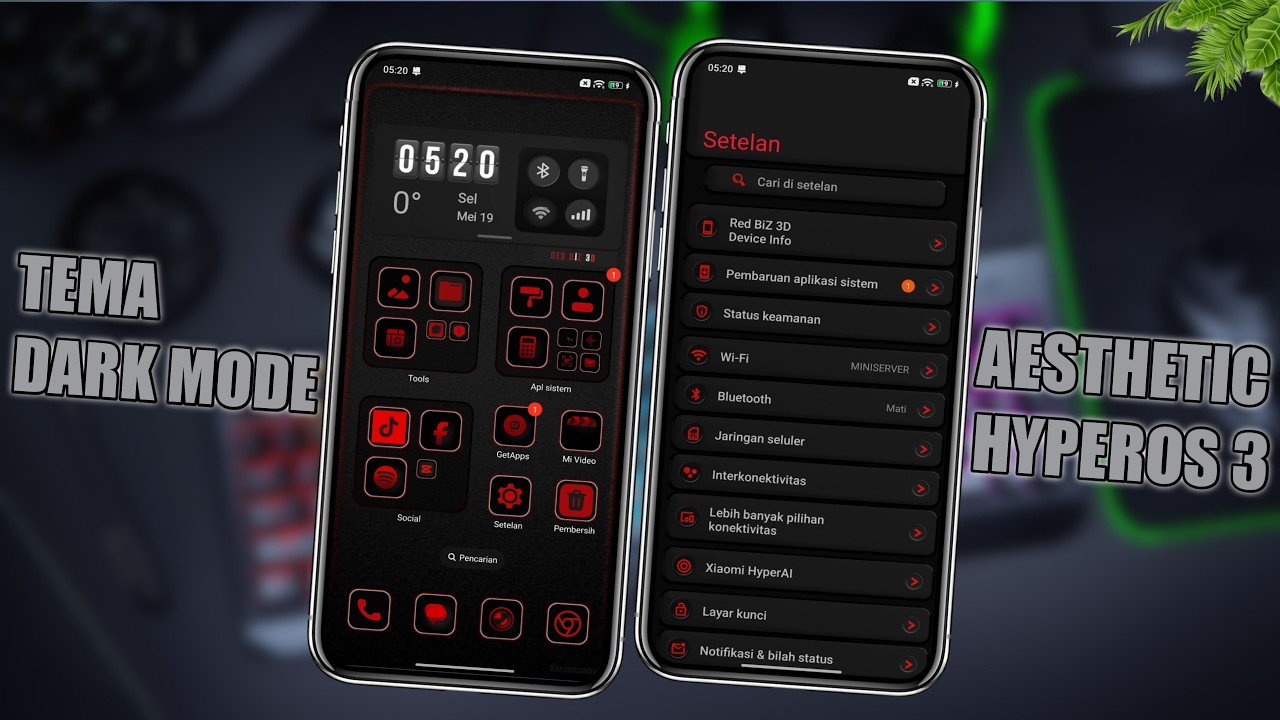 Tema Dark Mode HyperOS 3 0 Terbaru &ndash; Dynamic Island Ringan & Tembus System Xiaomi!