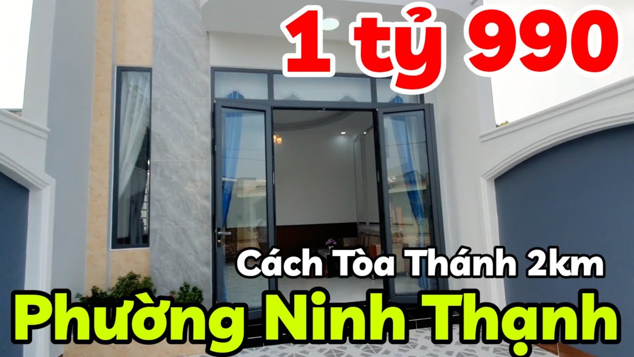 Nhà 1 tỷ 990 triệu mới xây 3 phòng ngủ 3 toilet gần Chợ Cư Trú phường Ninh Thạnh Tòa Thánh Tây Ninh