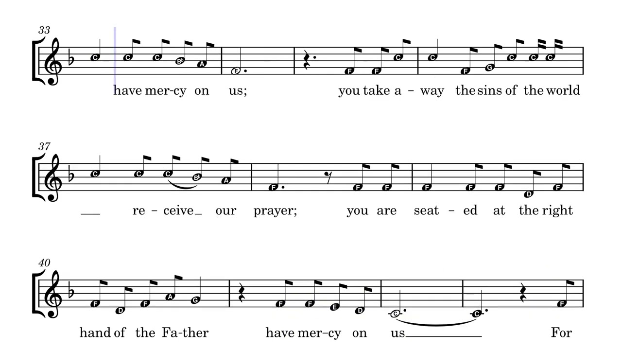 Glory to God - Lead Sheet - Ed Bolduc - Mass of St Ann - Piano Accompaniment | Lyrics | Sheet music