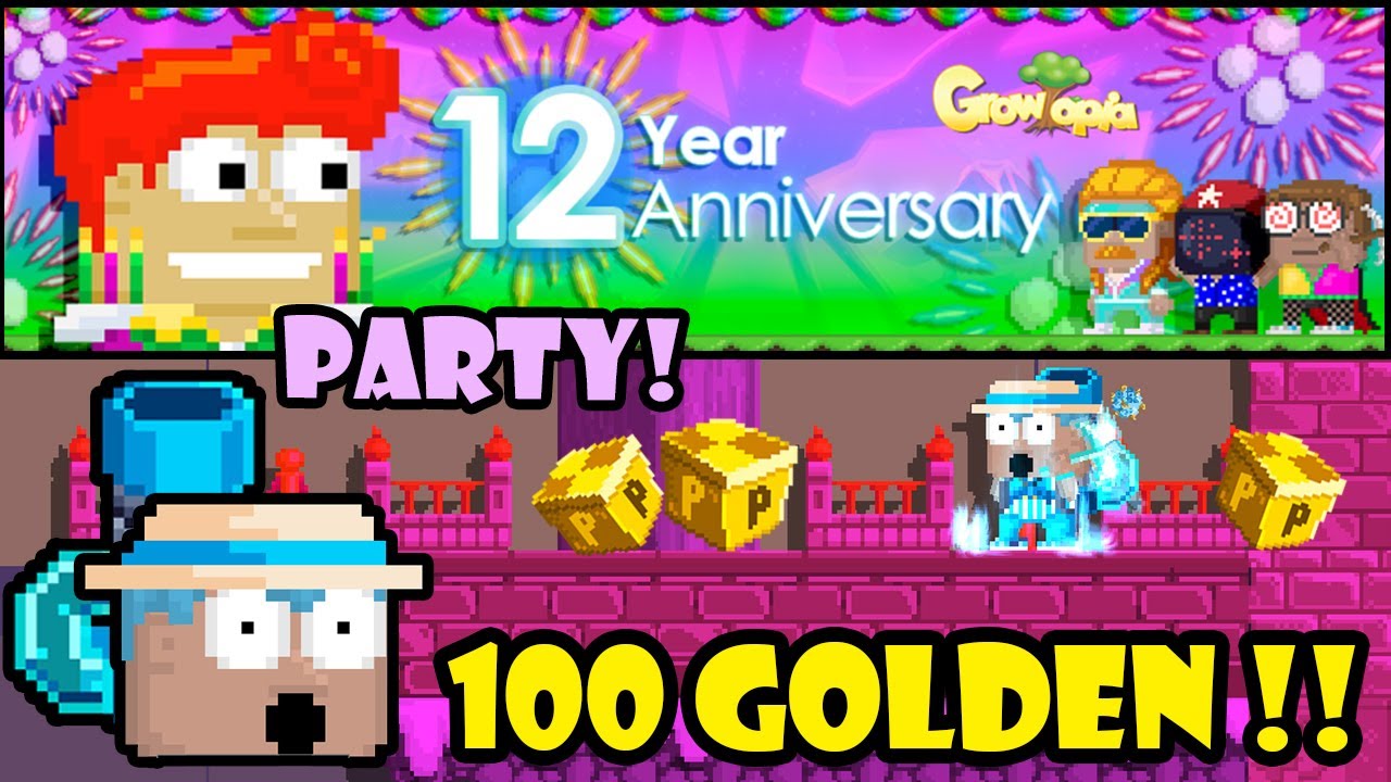 NEW 25 DLS PARTY DRUMSTICKS!! 🥁 GACHA 100 GOLDEN PARTY BOX! | GrowTopia Anniversary 2025