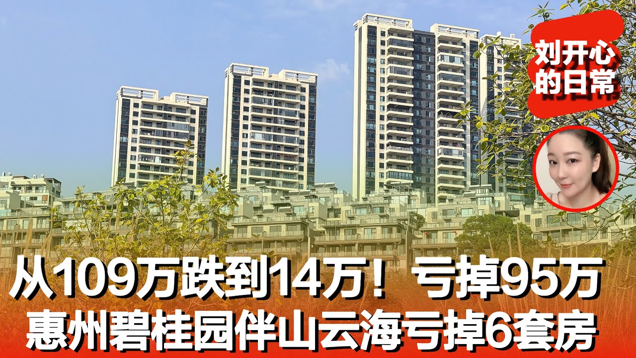 从109万跌到14万！惠州碧桂园伴山云海亏掉95万，亏掉6套房，大量炒房客抛售｜惠州碧桂园｜惠州十里银滩｜记录真实生活