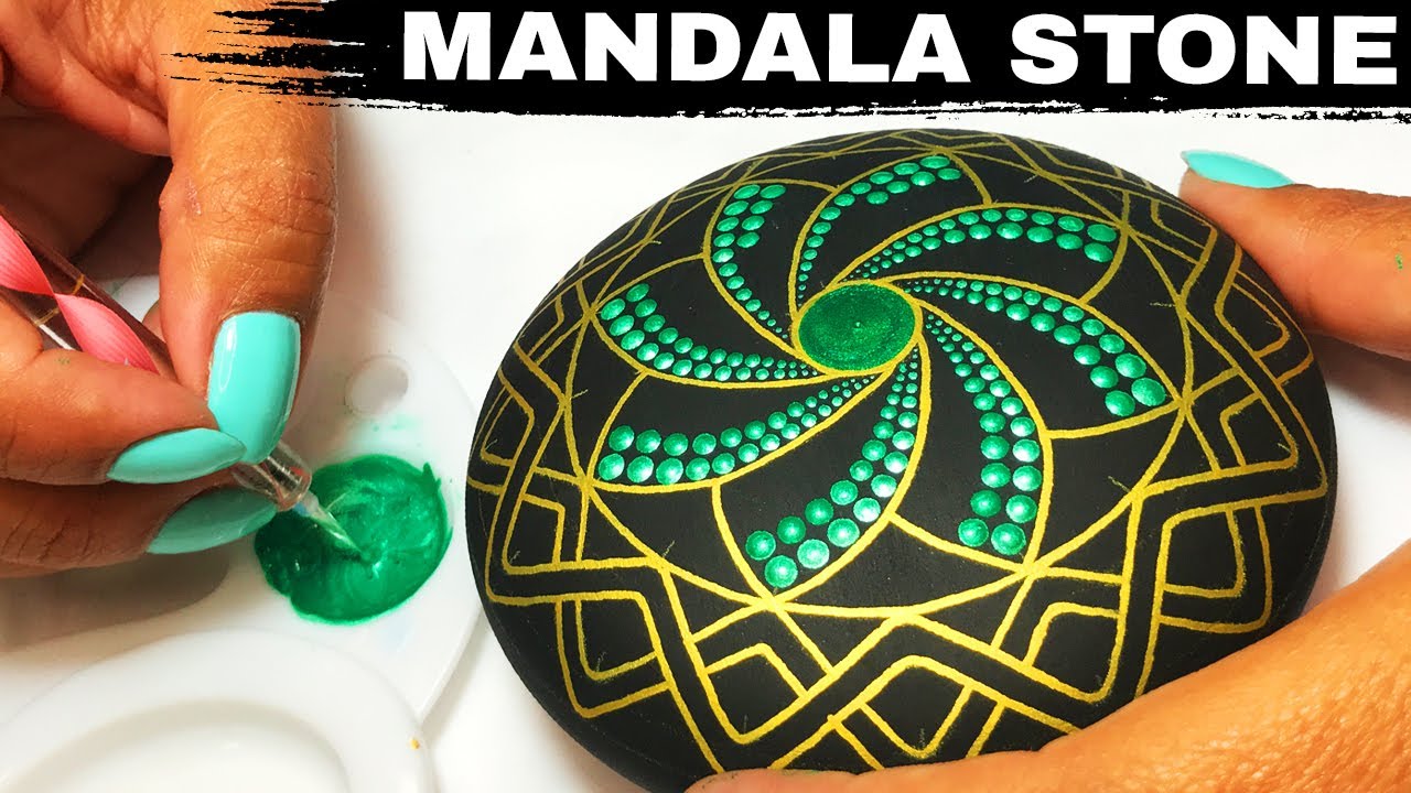How to Mandala Stones Dot Art | Mandala for Beginners | Tutorial Rocks Painting #Mandala #dotart