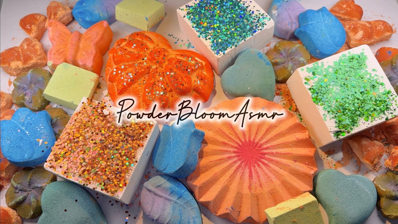 Harvest of Colours 🌾🪁✨ | Makara Sankranti Celebration ASMR Crush | Powder Bloom Asmr #gymchalkasmr