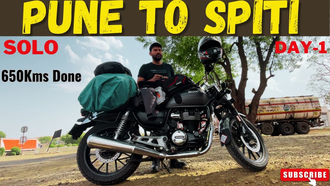 Halat Kharab ho gayi|Day-1|Pune to Spiti| Solo bike trip #solo #hondacb350 #cb350 #soloride