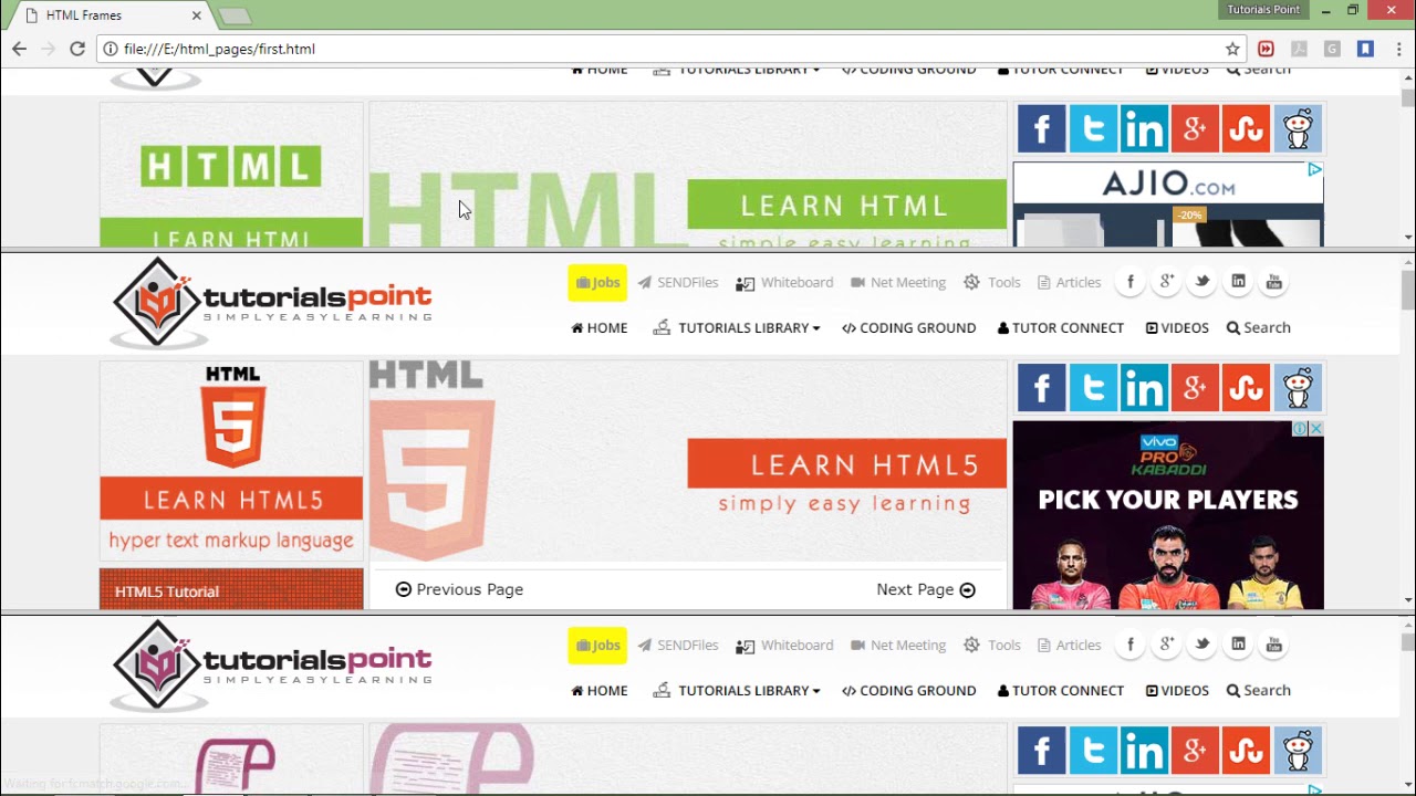 HTML - Frames