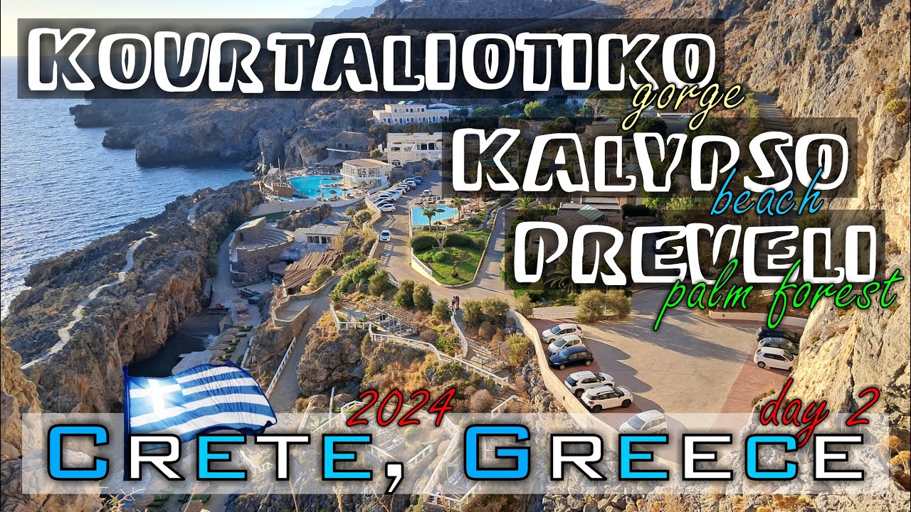 CRETE, Greece 2024 day 2 - Kourtaliotiko Gorge, Kalypso beach, Preveli Palm Forest