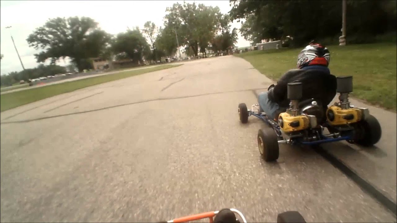Sugar River Raceway - Dual Engine Vintage Kart Race #3 6-8-14