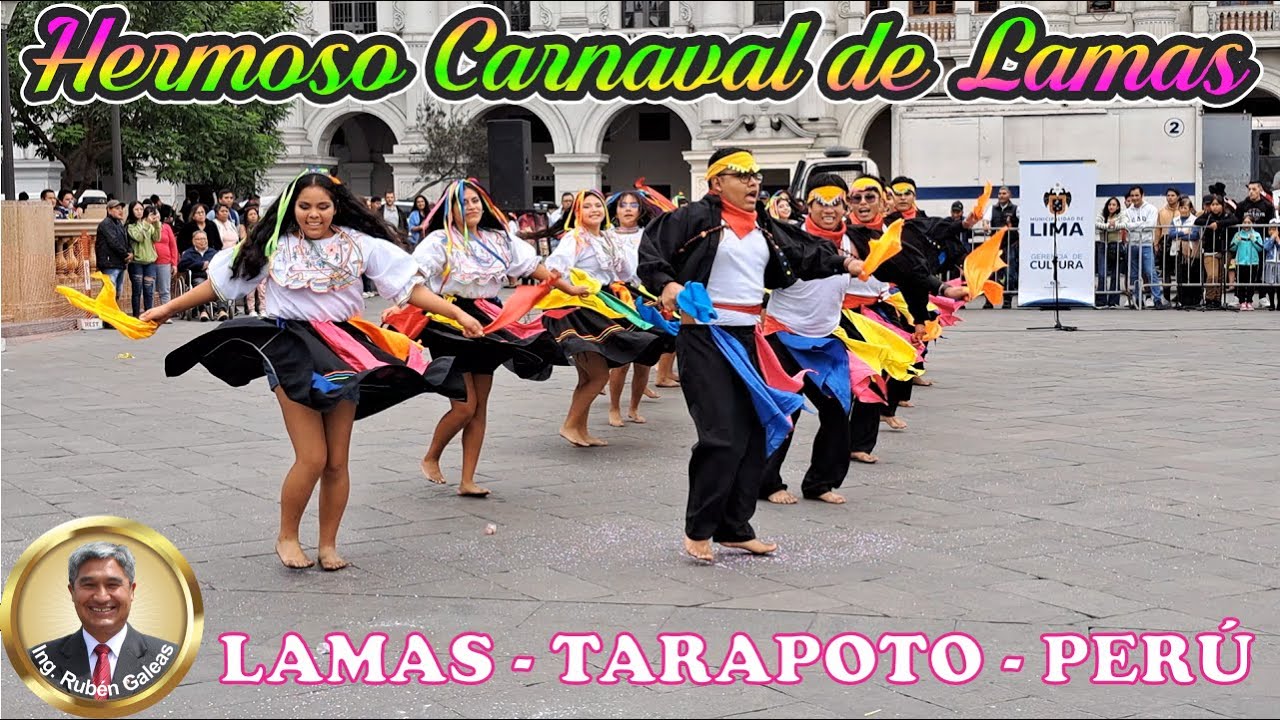 Tradicional CARNAVAL DE LAMAS - Tarapoto - San Martín, presentación en Lima (VIDEO 4K). #tarapoto