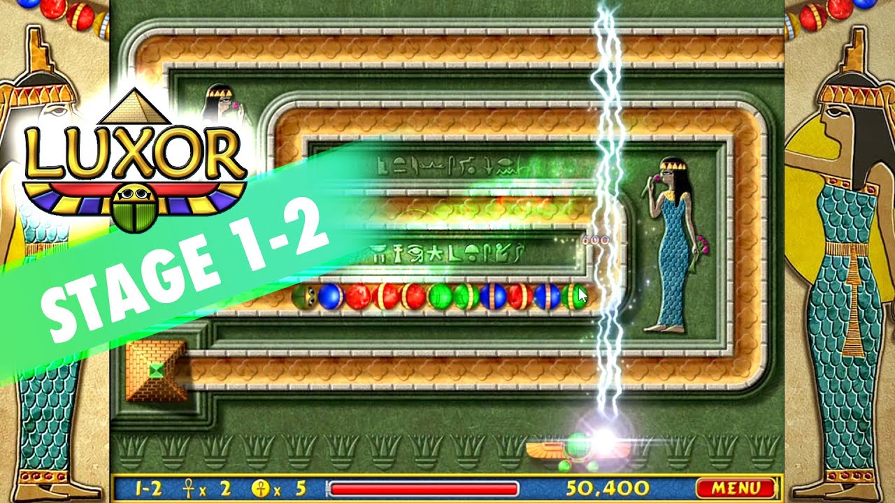 LUXOR GAME 2023 | Stage 1-2 | Epic Destruction & Strategy | HD Gameplay Adventure in Egypt Shoots!