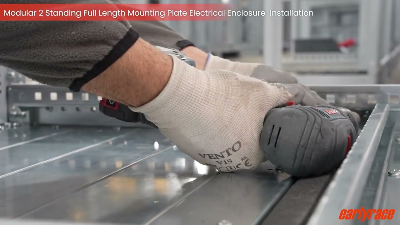 Modular 2 Standing Full Length Mounting Plate Electrical Enclosure  Installation