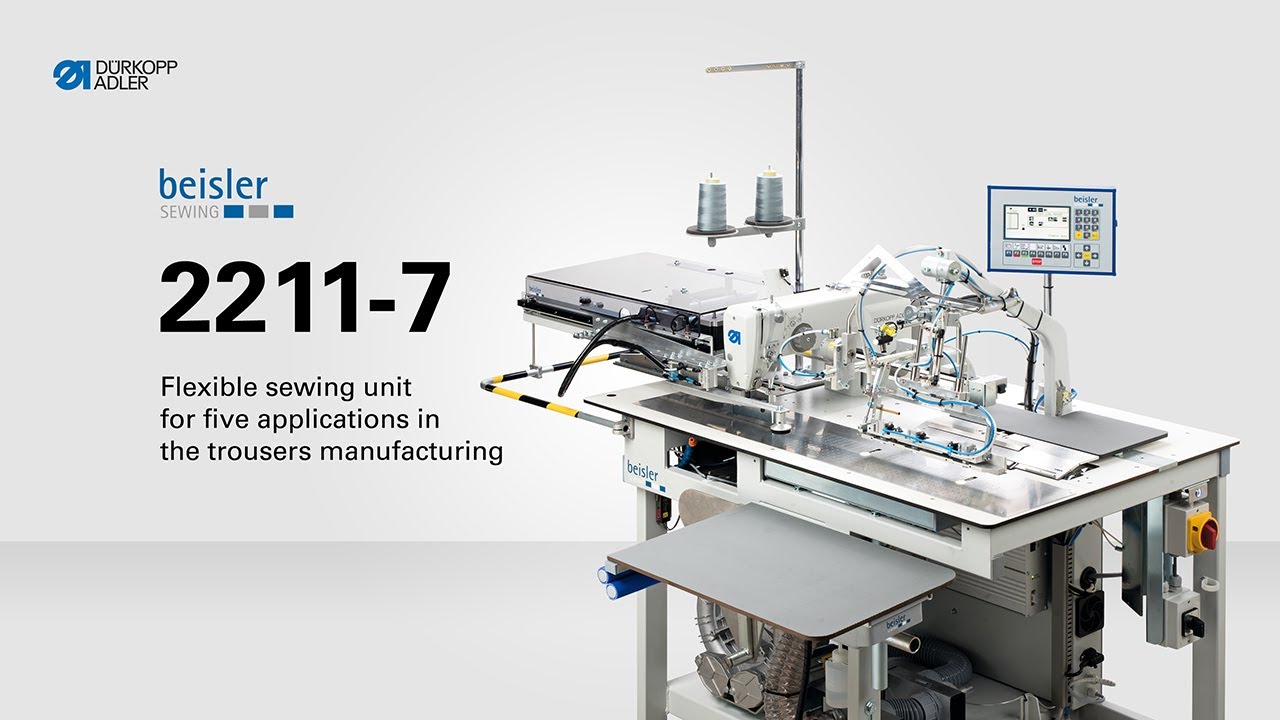 Dürkopp Adler 2211-7 | Flexible sewing unit for five applications in the trousers manufacturing