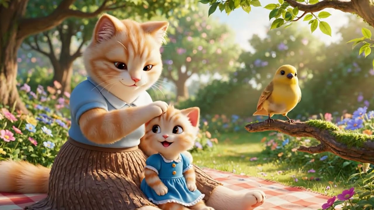 Rainy Day Cat Story 🌧️🐱 | Colorful Umbrella | Kids Story in Hindi