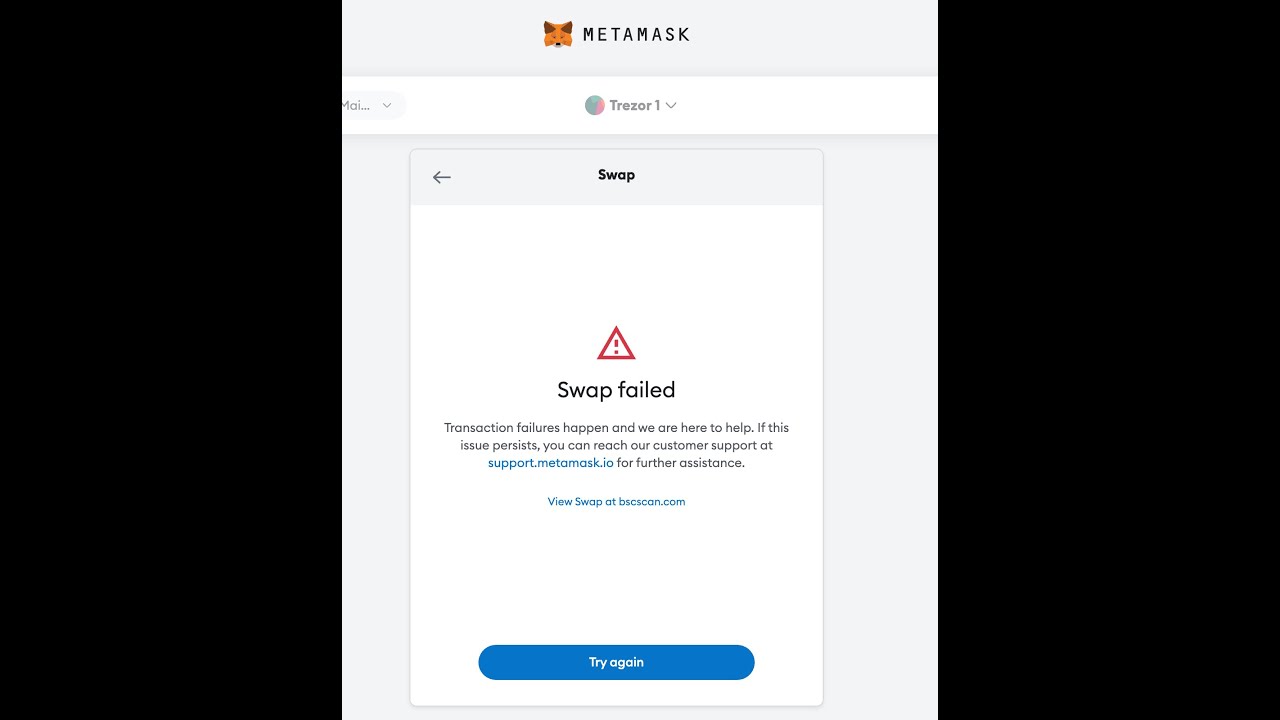 Как мгновенно исправить ошибку &laquo;Swap Failed&raquo; в MetaMask (руководство 2025 г.)