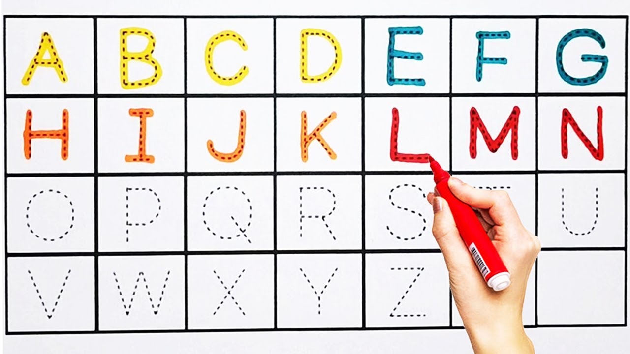 ABCDEFGHIJKLMNOPQRSTUVWXYZ - How to Read & Color All Alphabet A to Z Easy Way For Kids