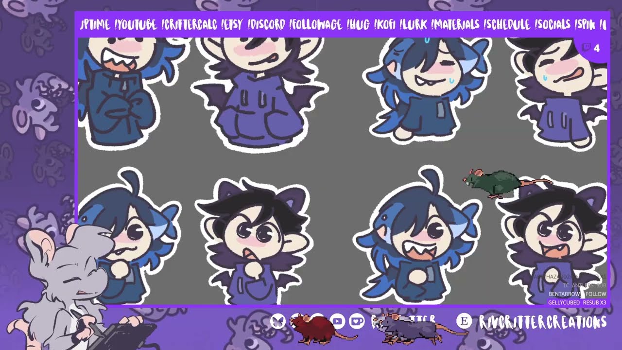 🎨🐀 Rat Has Sore Throat But She Must Draw Little Chibis // Art And Maybe Gaming Stream