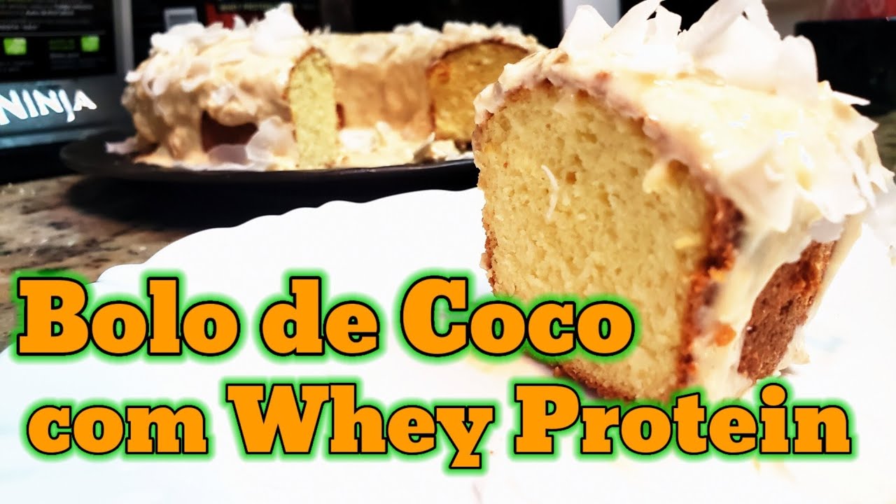 BOLO DE COCO LOW CARB SIMPLES E RÁPIDO com Whey Protein
